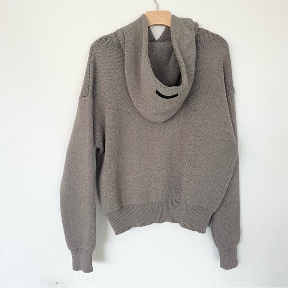 Essentials Knit Logo Hoodie Pullover Black & Taupe Size XS - Picture 9 of 15